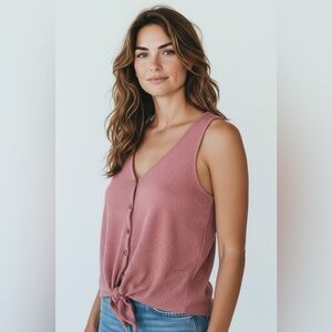 Madewell Texture & Thread button-front tank top